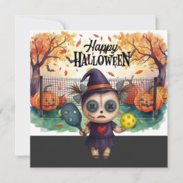 Halloween voor Pickleball Speler Feest  Feestdagenkaart