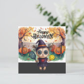 Halloween voor Pickleball Speler Feestje  Feestdagenkaart (Staand voorkant)