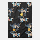 Halloween voor tennisspeler theedoek (Verticaal)