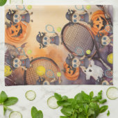 Halloween voor tennisspeler theedoek (Gevouwen)