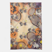 Halloween voor tennisspeler theedoek (Verticaal)