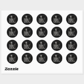 Halloween voor vrouwen Nooit Beter Skelet Grappig  Ronde Sticker (Vel)