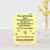 Halloween - Voorbeeld notitie grootte Activiteit k Kaart (Gele Bloem)