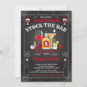 Halloween voorraad de bar party uitnodiging (Voorkant)
