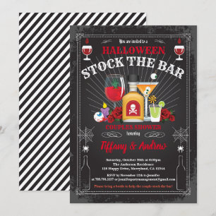 Halloween voorraad de bar party uitnodiging