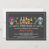 Halloween voorraad de bar verlovingsfeest kaart (Voorkant)