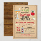 Halloween voorraadt de bar paren douchen rustig kaart (Voorkant / Achterkant)