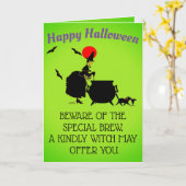 Halloween Vouwkaart Kaart (Gele Bloem)