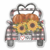 Halloween-vrachtwagen Sticker (Voorkant)
