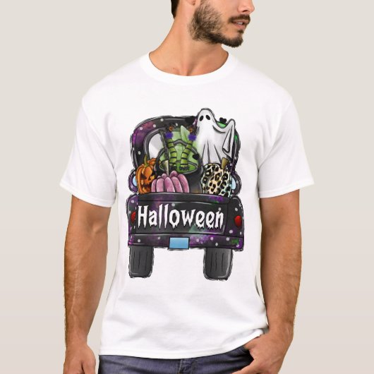 Halloween-vrachtwagen T-shirt (Voorkant)