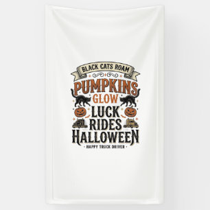 Halloween vrachtwagenchauffeur shirt met zwarte ka spandoek