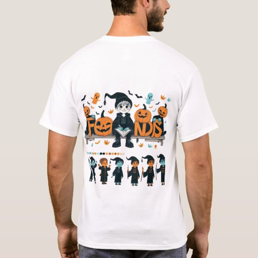 Halloween vrienden t-shirt (Achterkant)