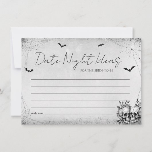 Halloween Vrijgezellenfeest Date Night Ideeën Kaar Kaart (Voorkant)