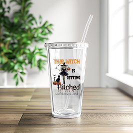 Halloween vrijgezellenfeest Deze heks gaat trouwen Acryl Drinkbeker