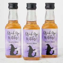 Halloween vrijgezellenfeest Drink Op Heksen Likeurfles Etiket