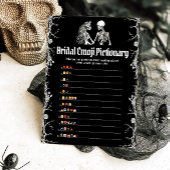 Halloween Vrijgezellenfeest Emoji Pictionary Game Kaart