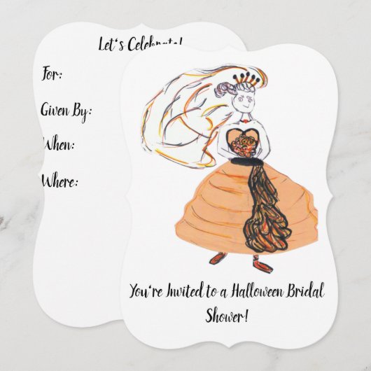 Halloween Vrijgezellenfeest Kaart (Voorkant / Achterkant)