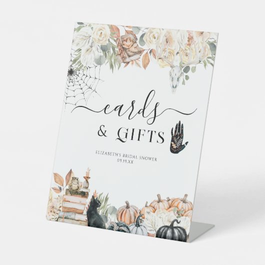 Halloween-Vrijgezellenfeest | Kaarten & geschenken Reclamebord Met Voetstuk (Voorkant)