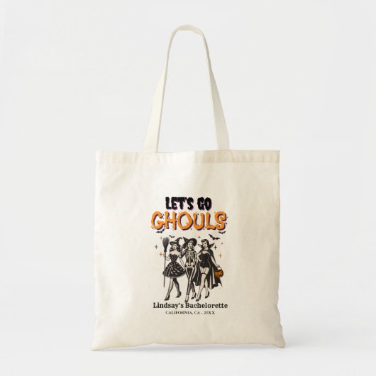 Halloween vrijgezellenfeest laten we gaan naar het tote bag (Voorkant)