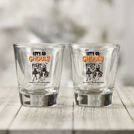 Halloween vrijgezellenfeest laten we gaan spook shot glas