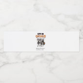 Halloween vrijgezellenfeest laten we naar de gruwe waterfles etiket (Enkel label)