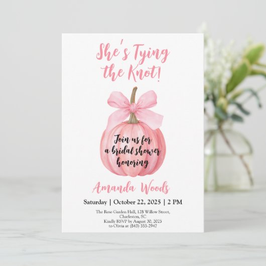 Halloween Vrijgezellenfeest met pompoen ontwerp Kaart (Staand voorkant)