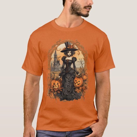 Halloween vrouw grappig t-shirt (Voorkant)