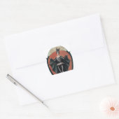 Halloween vrouw in kostuum sticker (Envelop)