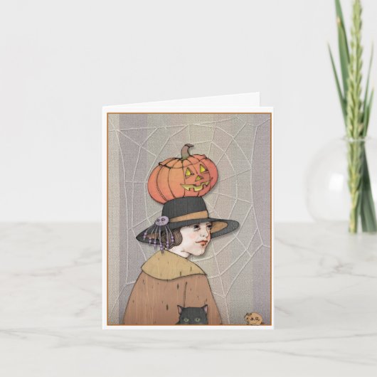 Halloween Vrouw Kaart (Voorkant)