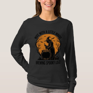 Halloween Vrouw Shirt Vintage Heks Ketel Humor