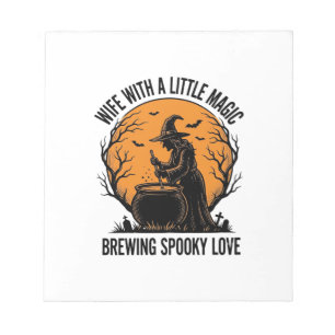 Halloween Vrouw Shirt Vintage Heks Ketel Humor Notitieblok