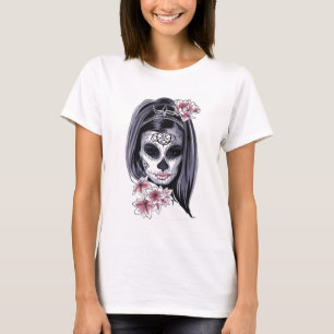 Halloween Vrouw Sugar Skull T-shirt