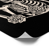 Halloween Vrouwen Mannen Funny Skeleton Drink Koff Poster (Hoek)