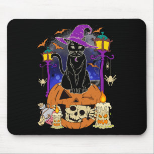 Halloween Vrouwen Mannen Kinder Halloween Black Ca Muismat