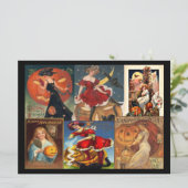  Halloween Vrouwen Montage Groot Briefkaart (Staand voorkant)