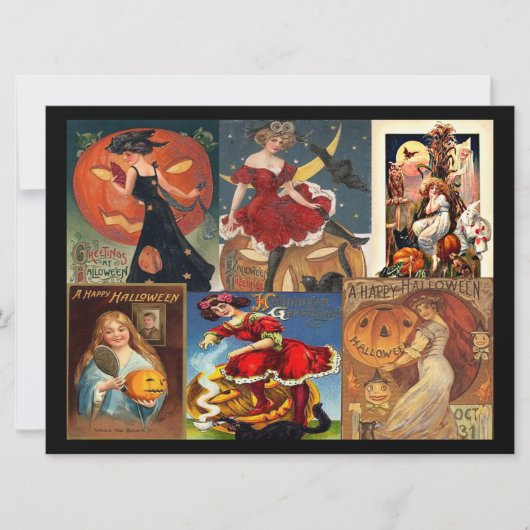  Halloween Vrouwen Montage Groot Briefkaart (Voorkant)