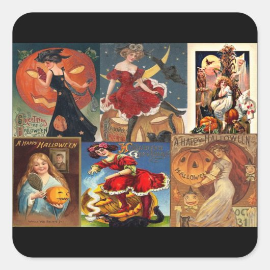  Halloween Vrouwen Montage Sticker (Voorkant)