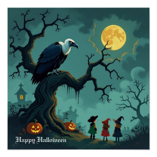 Halloween Vulture Perfect Poster (Voorkant)