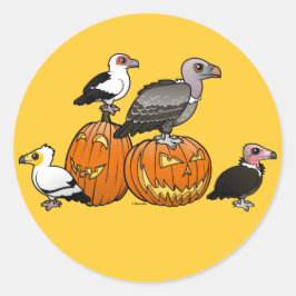 Halloween Vultures Ronde Sticker