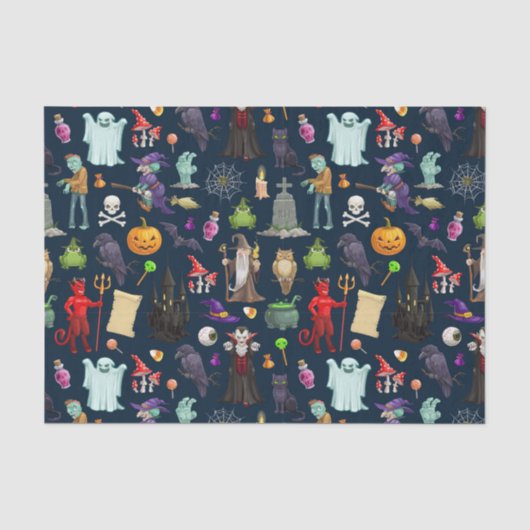 Halloween Waanzin Tissuepapier (Voorkant)