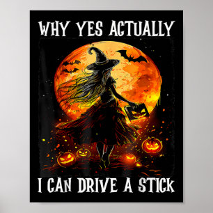 Halloween Waarom ja, ik kan echt een stok besturen Poster