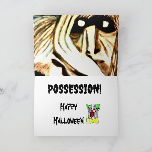 HALLOWEEN, WAAROM WERD DE GEEST GEARRESTEERD? KAART (Binnen)