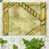 Halloween Waarschuwing Taped laboratorium Theedoek (Gevouwen)