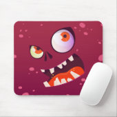 Halloween Wacky Purple Monster Mousepad Muismat (Met muis)