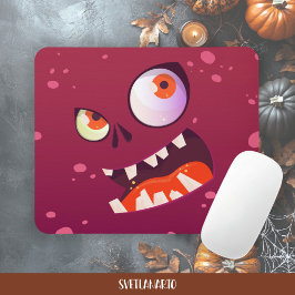 Halloween Wacky Purple Monster Mousepad Muismat