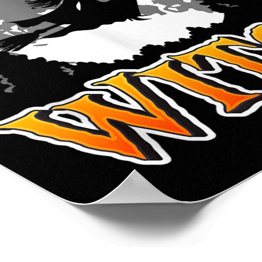 Halloween Waitress Witch, Funny Cute Restaurant Se Poster (Hoek)