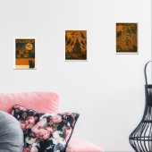 Halloween Wall Art Poster Set - Black Cat, (Woonkamer)