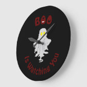 Halloween Wandklok | Boe kijkt naar je (Hoek)