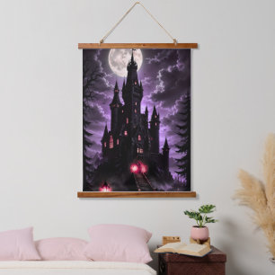 halloween wandtapijt kasteel eng hangend wandkleed