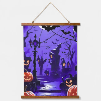halloween wandtapijt kasteel eng hangend wandkleed